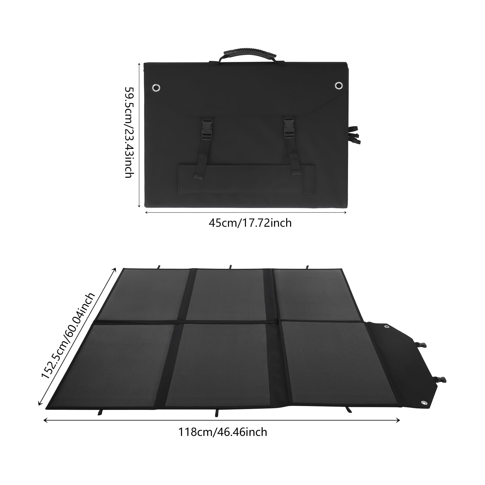 300 W, pannello solare pieghevole, portatile, ricarica rapida per più dispositivi con adattatore multifunzione 4 in 1, per campeggio, escursioni e avventure all'aria aperta