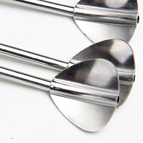 Tsacte Stainless Steel Spoon Drink Straw Set Of 5 Long Spoons Heart-Shaped Food-Grade Straw Spoon For Home Café Office Restaurant #TOP3