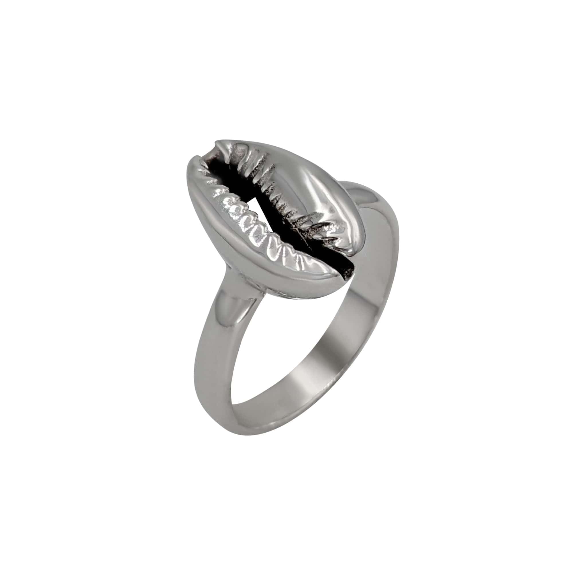 81stgeneration Anillo Promesa Concha Cauri Plata 925 | Anillos Plata de Ley Mujer | Joyas Verano Playa | Anillos Concha Marina Adolescentes | Diseño Bohemio Conchas Marinas Apiladas