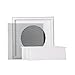 5-Inch Louvered Dryer Air Vent Cap Cover with Bird Guard Metal Screen, White