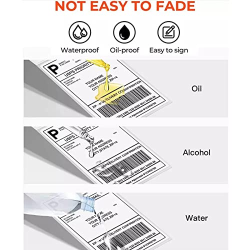 Image of 4x6 Direct Thermal Shipping Labels, 250 Per Roll, Mailing Thermal Blank Shipping Labels for Zebra 2844 Zp-450 Zp-500 Zp-505 (20 Rolls)