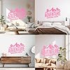 Ready Vinyl Wall Decals 36x50.3cm Can Modify and add Information Pink #1