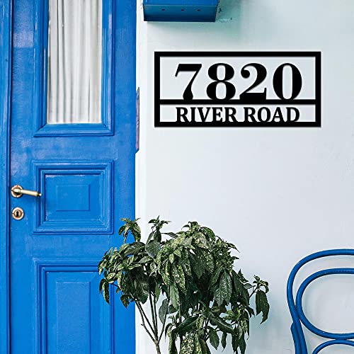 Custom House Number Address Sign Personalized Metal Address Plaque Personalized Metal Outdoor Address Sign Outdoor Sign Metal House Number Sign Steel Address Sign Housewarming Gifts Wall Mounted Sign #TOP4