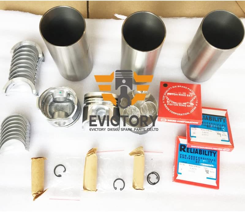 for KUBOTA D1005 Rebuild kit Piston Liner Engine Head Cylinder Gasket Bearing