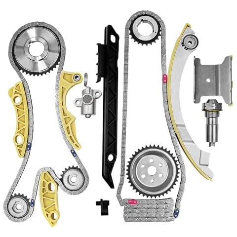 2.4 Timing Chain Kit W/Chain Guide Timing Chain Tensioner Sprocket for Buick Chevy GMC Pontiac Saab Saturn 2.0 2.2 2.4 Ecotec Replace # 12680750 9-4201S 9-4201SX Cover