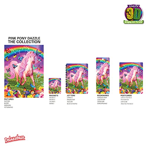 3D Livelife Coin Purse - Pink Pony Dazzle From Deluxebase. Lenticular 3D Horse Purse. Cash, Coin And Card Holder With Secure Zipper Featuring Artwork Licensed From Renowned Michael Searle #TOP4