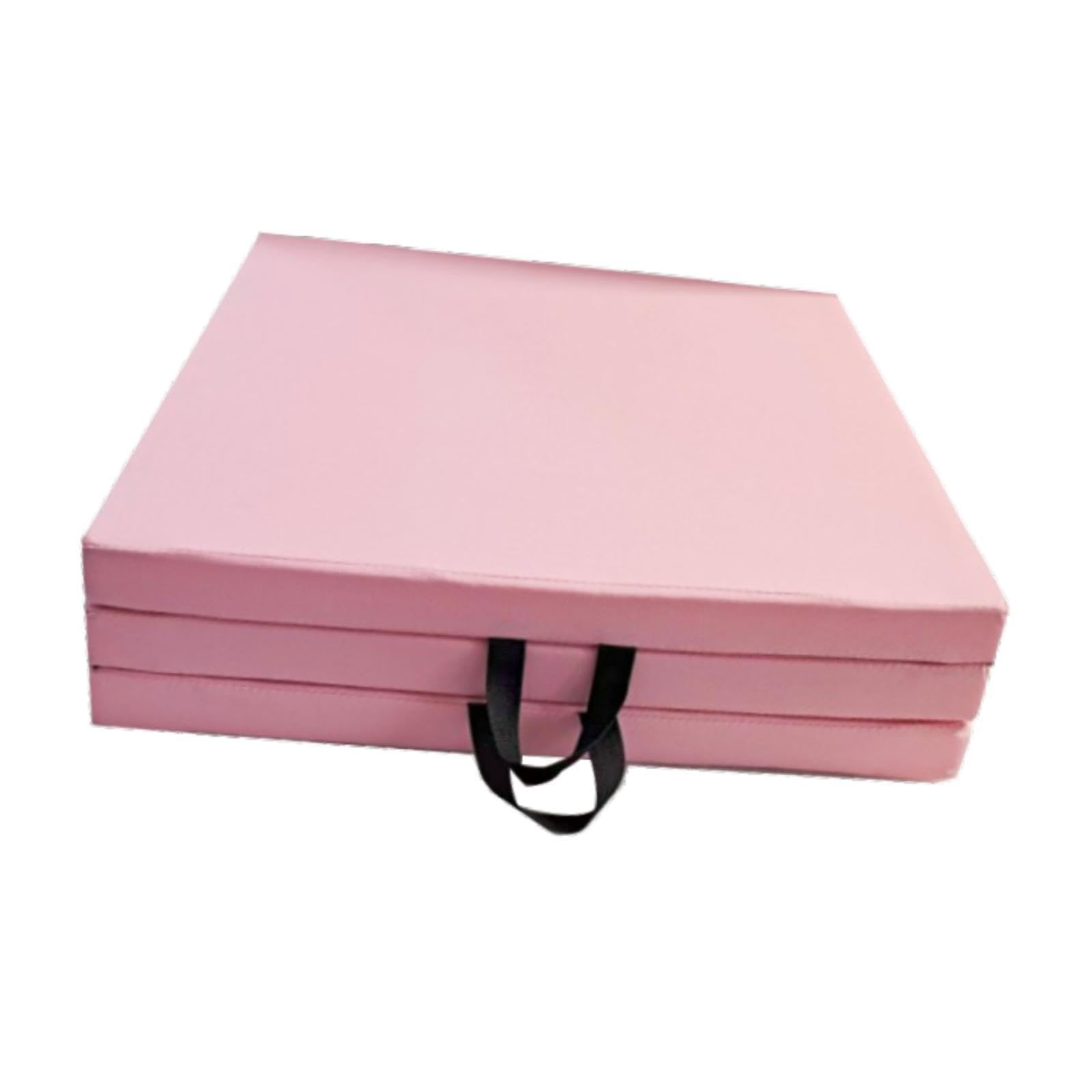 Foldable Exercise Mat for Gymnastics and Yoga with Handles PU Leather Non Slip