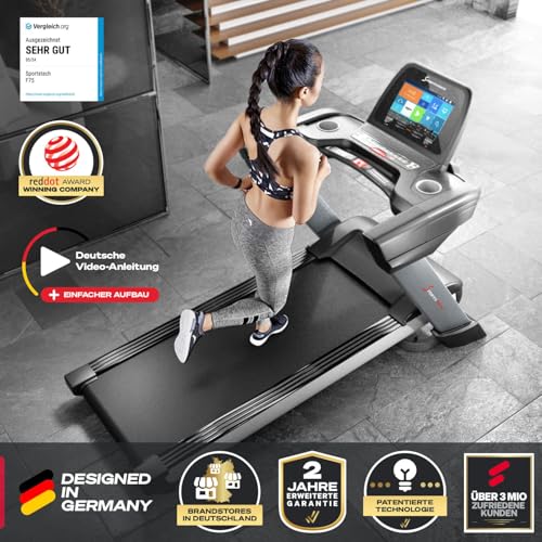 Sportstech Profi Laufband für Zuhause klappbar | Deutsche Qualitätsmarke | bis 20 km/h und Steigung, große Lauffläche, großes Touch-Display | 7 PS Motor Treadmill sTread Pro / F75 – Bild 5