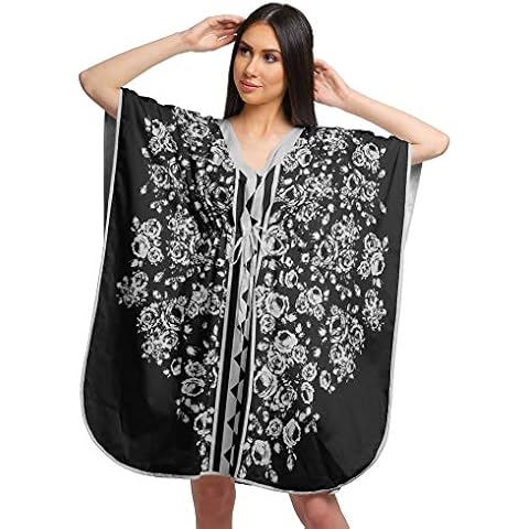 Moomaya Printed Beach Coverup Kimono Caftan Kaftan Swimsuit Cover Ups for Women Cover
