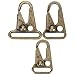 Tyenaza 15Pcs Sling Clips Hooks, Enlarged Mouth Clip Outdoor Carabiner Hanging Buckle Bronze Color Heavy Duty Snap Hooks Sling Clips for Paracord Outdoors Bag Backpack