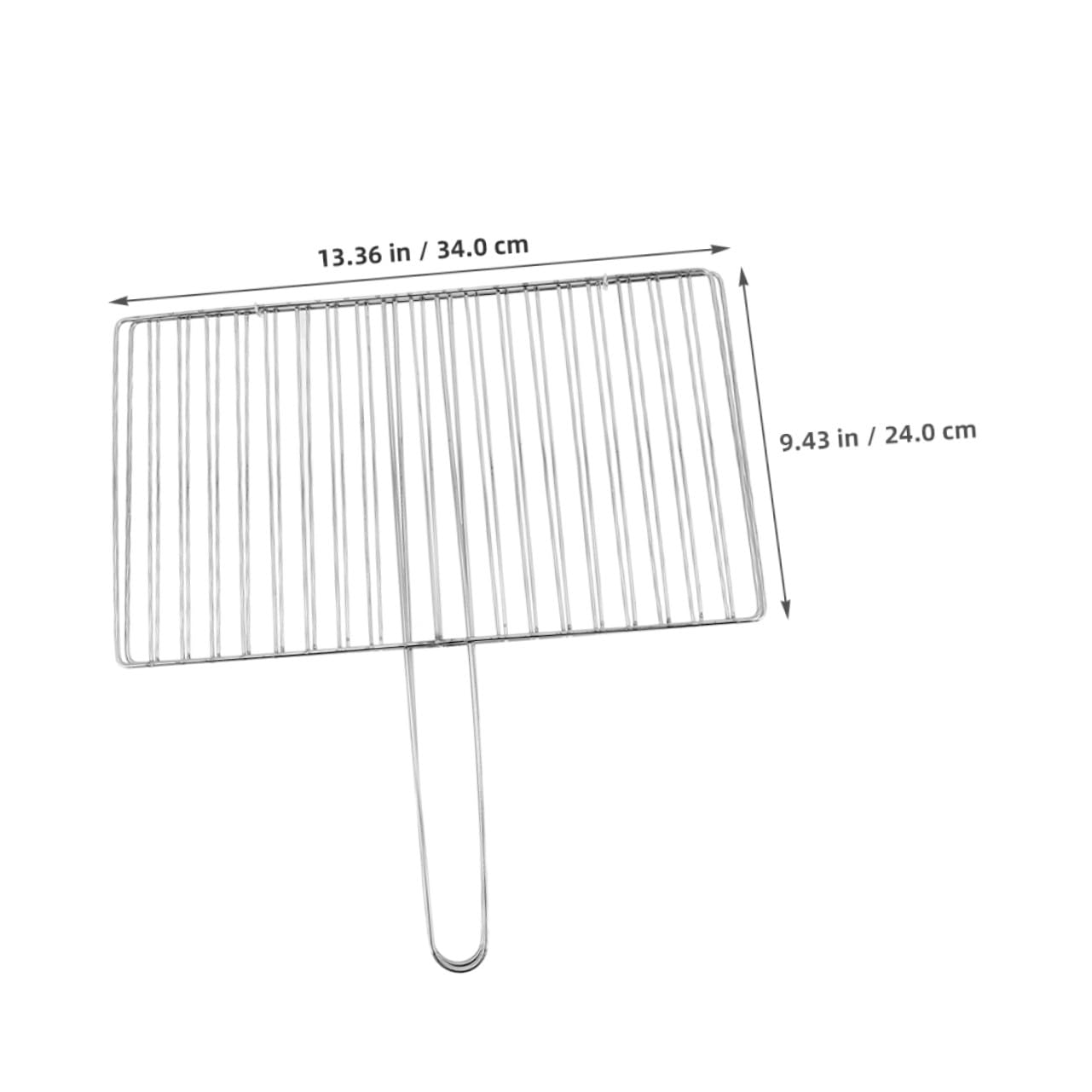 SUPVOX Cestello Griglia in Acciaio Inox 24x34 Cm per Barbecue, Supporto Verticale per Pesce, Carne e Verdure, Resistente Alte Temperature, Accessorio Versatile per Cucina Esterna e Campeggio