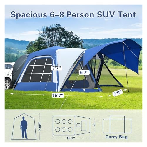 Carpa inflable para SUV 4-6 personas con bomba manual miniatura 4