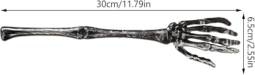 Miniatura 2 de Luxshiny 2 piezas de Halloween Esqueleto Manos Ensalada Tong Halloween Cuchara de ensalada Calavera Tong Halloween Cocina Vajilla para fiesta de