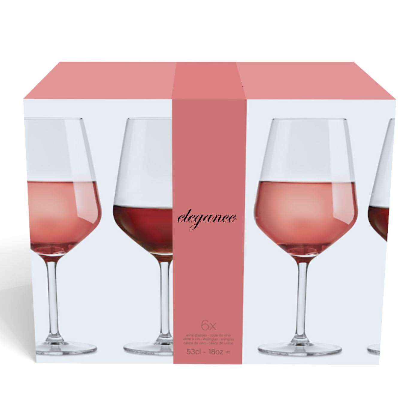 Murago - 24er Set Rotweingläser Elegance ca. 530 ml - Rotweinglas Weinglas Weingläser groß bauchig hochwertig für Wein 24 Stück spülmaschinenfeste Gläser für Rotwein Geschenk Wein Set