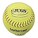 Jugs Bucket of 2 Dozen Regulation Size & Weight LeatherLast Softballs - Optic Yellow, Full-Grain Leather Cover, Cushion-Corked Center, Wool Winding