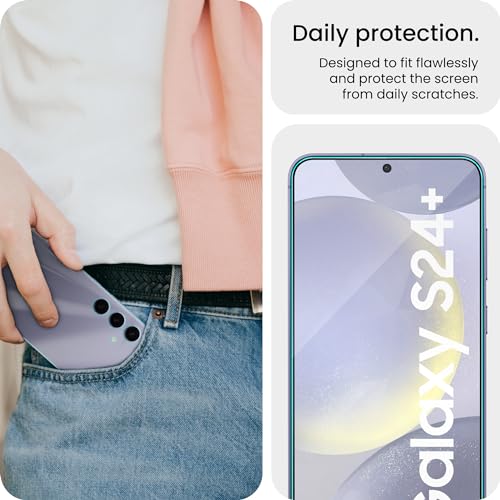 Image of ArmourPro Tempered Glass Compatible for Samsung Galaxy S24 Plus 5G (6.7 Inch) With Back Nano Membrane, Edge-to-Edge Protector Coverage With Easy Cleaning Kit | Black