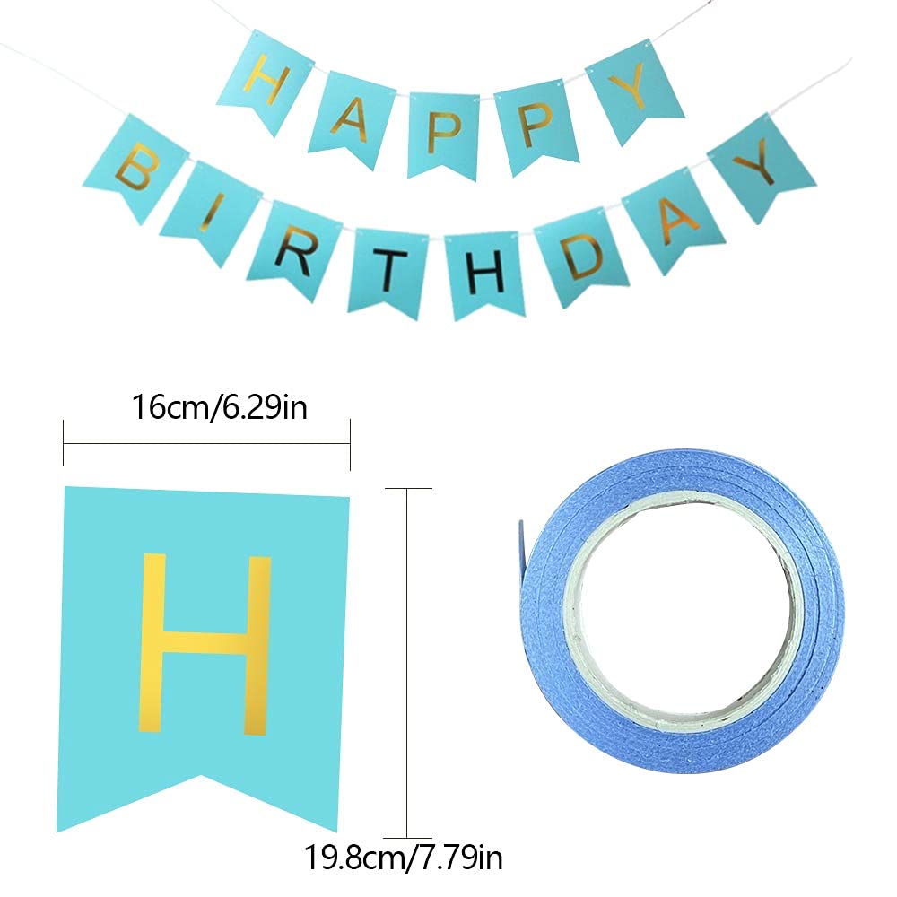 3-teiliges Geburtstagsgirlanden Set - Happy Birthday Banner & Flaggen Für Partydeko