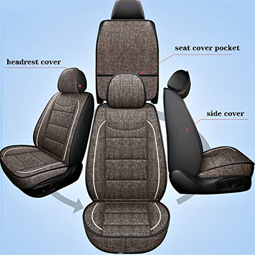Housses de siège de voiture ensemble complet d'accessoires lin