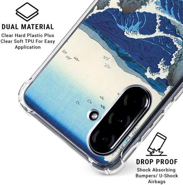 Skinit Clear Phone Case Compatible with Galaxy A36 5G - Officially Licensed View of The Naruto whirlpools at Awa by Hiroshige Design