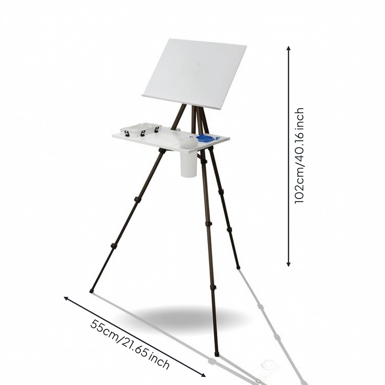 Milageto Chevalet Pliable Polyvalent Chevalet avec Plateau Robuste Support pour Plein Air, Déplacement, Atelier