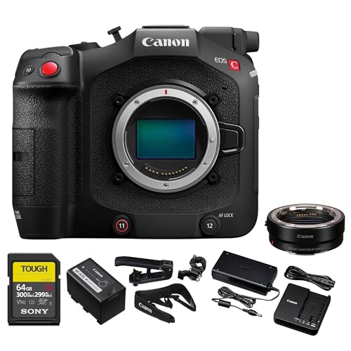 Canon EOS C80 Vl}J ? tt[ 6K RF-}EgJ BSIZT[tAC-Log 2/3ANDtB^[&fAsNZAF(6389C002) + CanonA_v^[EF-EOS R + 64GB[J[