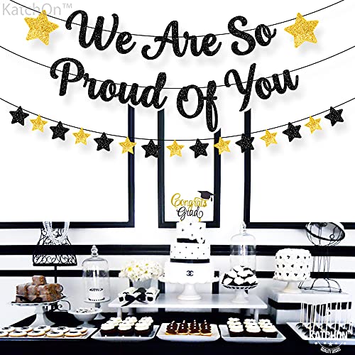 Image of Graduation Decorations 2026 - Glitter, 10 Feet, No DIY, We are So Proud of You Banner, Congrats Grad Banner for Class of 2026 | Congratulations Decor for 2026 Graduation Decorations - KatchOn