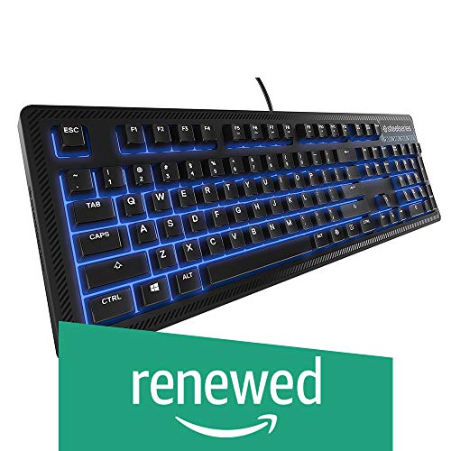 SteelSeries Apex 100 Gaming Keyboard - Tactile & Silent - Blue LED Backlit
