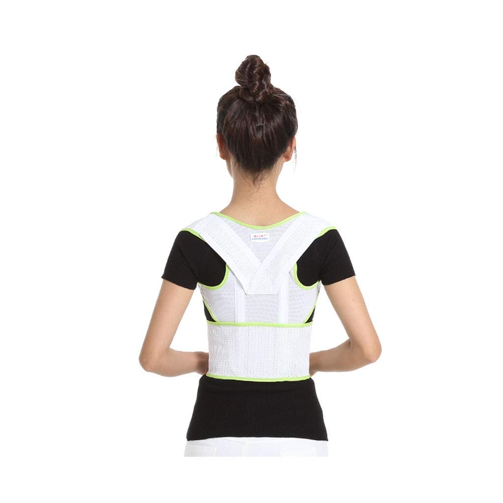 Corrector de Postura Ultra Delgado Estructura de tenacidad Transpirable Anti-Slip y tracción TENSILE Cinta ESTAYABLE AN Unisex (White) (Tamaño: XXL)