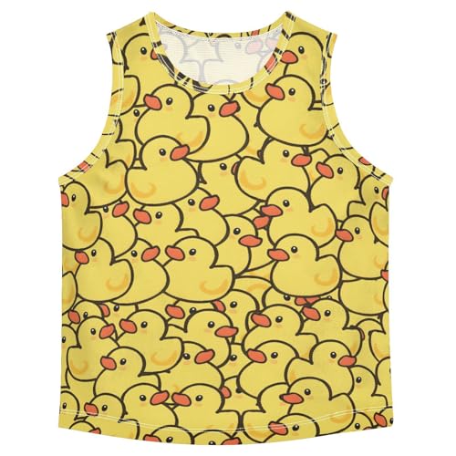 Cute Ducks Tank Tops for Boys Toddler Summer Sleeveless T-Shirts Quick Dry Workout Athletic Tees