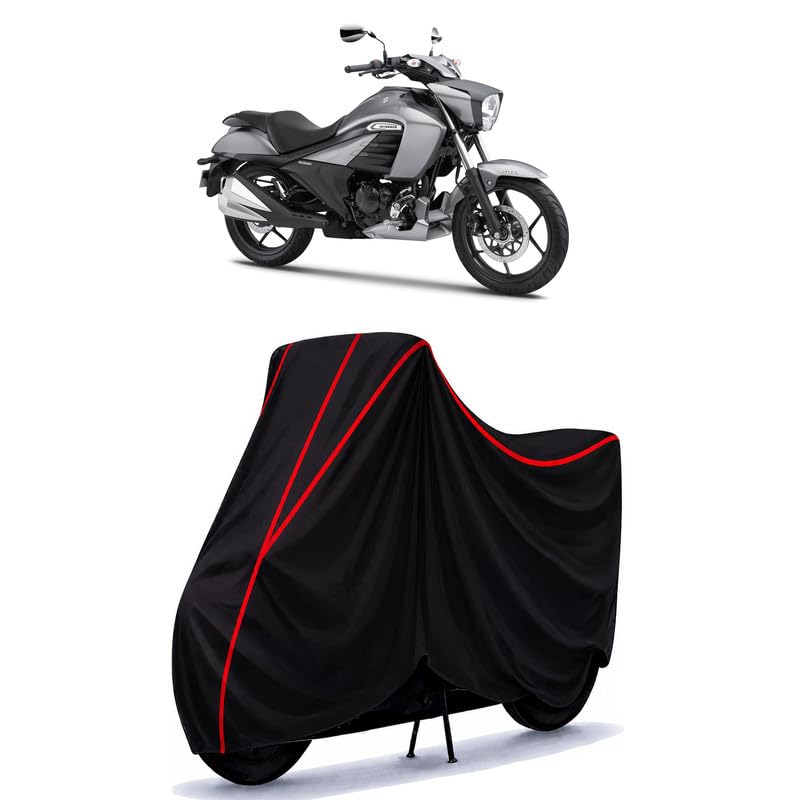 Image of Suzuki Intruder Water Resistant Bike Cover for All Motorcycles & Rain | Heavy Duty Taffeta Fabric | UV Protection, Dustproof, Scratchproof | All Weather Two Wheeler Body Cover with Elastic Bottom