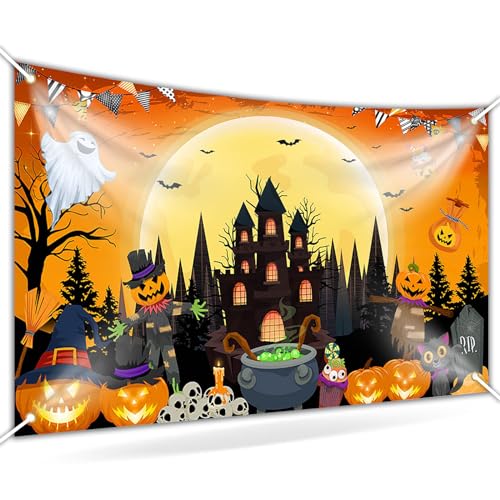 Avezano Happy Halloween Banner Trick or Treat Halloween Banner Pa...