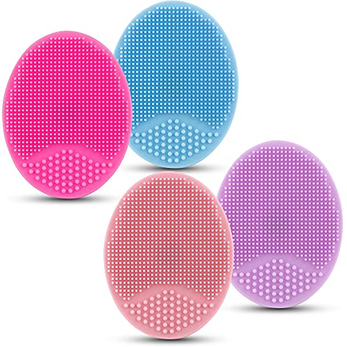 4 piezas de cepillo de limpieza facial de silicona masajeador facial cepillo exfoliante facial almohadillas para…