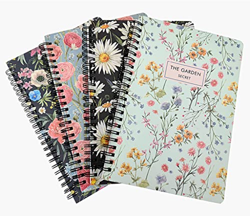 Alimitopia Spiral Notebook Journal,Wirebound Ruled Sketch Book Notepad Diary Memo Planner,A5 Size(8.3X5.7) & 80 Sheets (Garden Secret) #TOP4