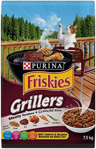 Friskies Grillers’ Tender & Crunchy Dry Cat Food – 7.5 kg Bag