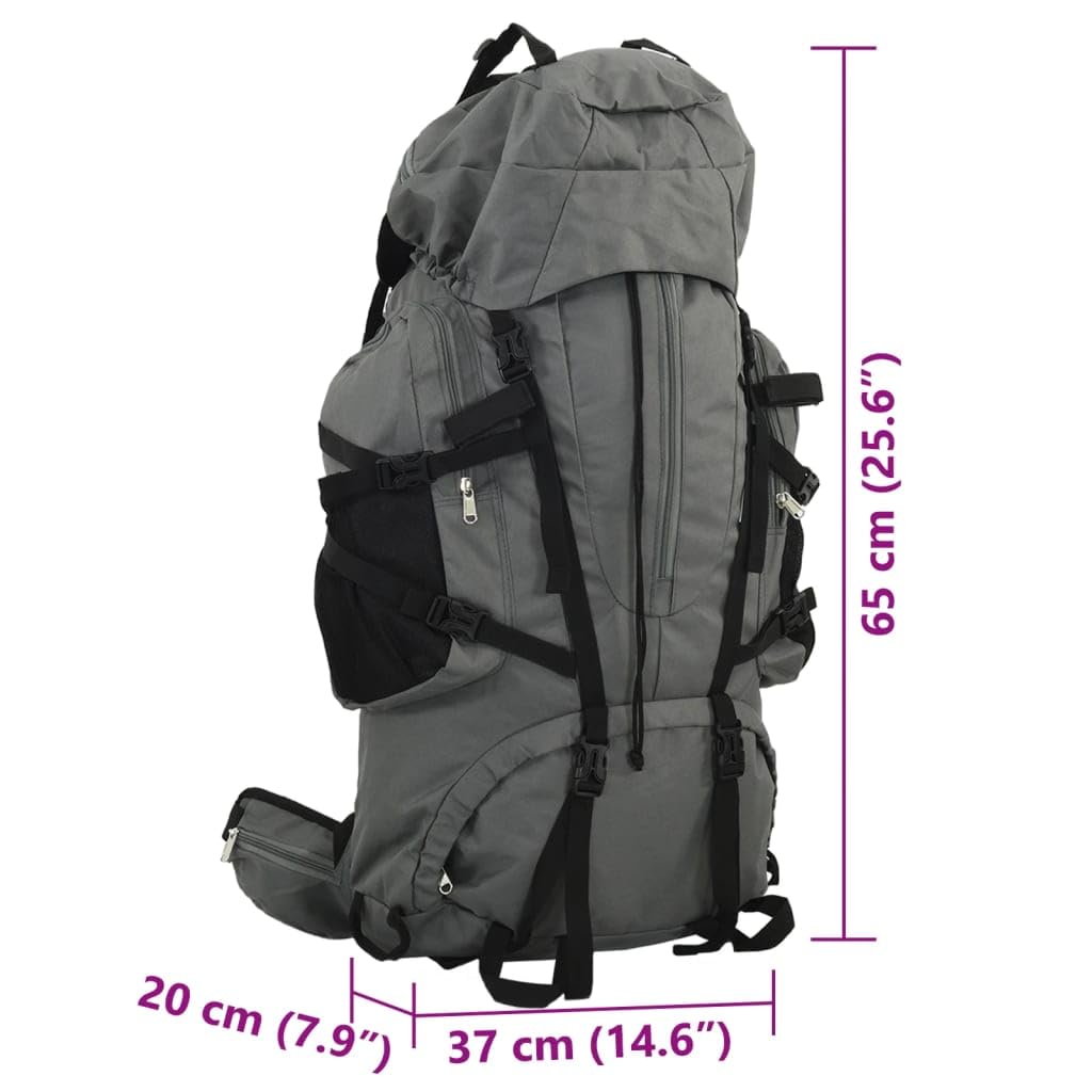 Gecheer Zaino da Trekking 60 L, con Schienale Traspirante, Cinghia in Vita Regolabile, Spallacci Imbottiti, Telaio in Ferro, Tessuto Oxford 900D, per Escursionismo, Campeggio e Arrampicata