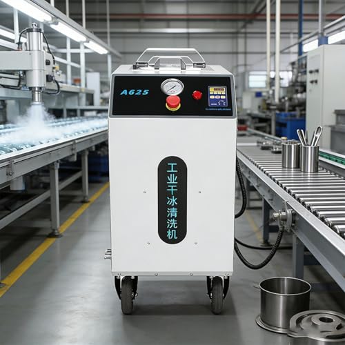 Máquina de limpieza industrial de hielo seco, equipo de limpieza no abrasivo para aplicaciones industriales de tratamiento de superficies