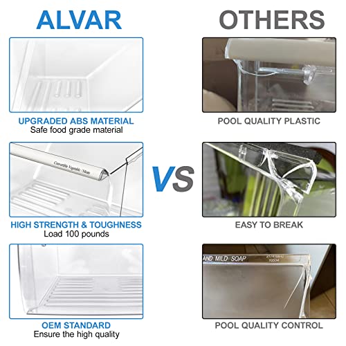 [2 Pack] Upgraded 2188656 Fridge Crisper Drawer UPPER Humidity Control Drawer & 2188664 Crisper Bin LOWER Refrigerator Drawer Replacement For Kenmore Whirlpool Fridge Drawer Parts WRS325FDAM04 Drawer