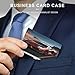 VstaDank Red Race Car Business Card Holder Fashion Aluminum Alloy Flip Cover Credit Card Holder High End Professional Name Cards Case Exquisite Pocket Metal Cards Holder for Work