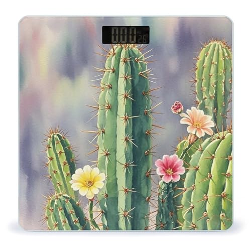 Báscula digital Long Cactus vidrio templado cuerpo miniatura 1