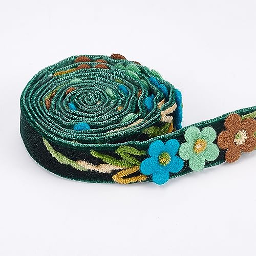GOMAKERER 1 Yard Floral Embroidered Ribbons - Image 3