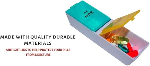 Miniatura 5 de lifehapps semanal pastillero amPM con extragrande desmontable compartimentos y bandeja de almacenamiento