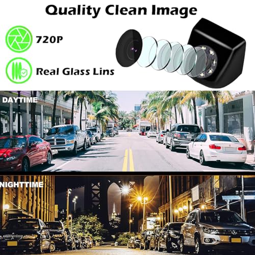 Image of Backup HD Camera Rear View License Plate Night Vision Waterproof Compatible with Sony Car Radio XAV-AX150 XAV-9500ES XAV-AX3200 XAV-AX5000 XAV-AX5600 XAV-AX7000 XAV-AX8000
