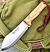 Miguel Nieto Nieto - 1047-O. Cuchillo Sioux NESSMUK. Mango de Olivo. Acero Inoxidable. Hoja 11,3 cm. Funda Cuero. Herramienta para Caza, Pesca, Camping, Outdoor, Supervivencia y Bushcraft