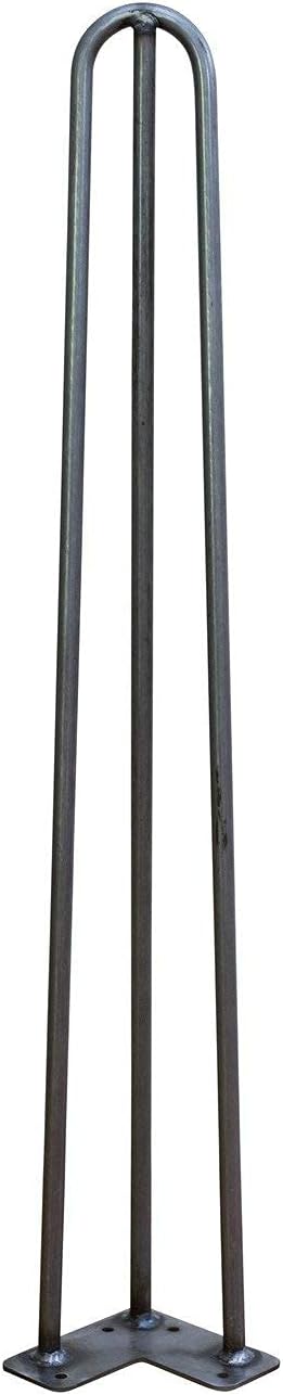 Suреr Bіg Clеаrаnсе! Industrial By Design - 28” Hairpin Furniture Legs - Desk, Coffee, Console, Side, Dining Table, Nightstand - (Silver) Mid Century Modern Furniture - Three Rod Design - Easy DIY - Set of 4