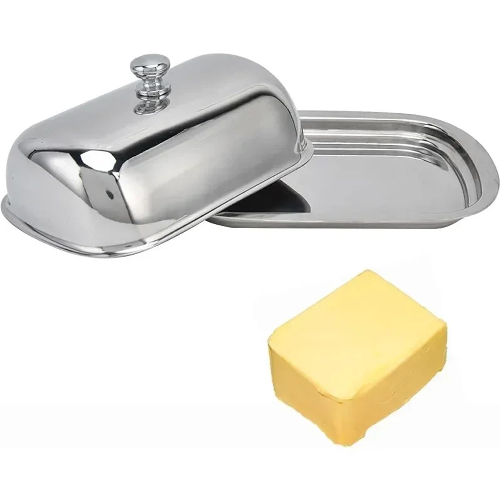 Contenitore for burro, contenitore for con coperchio, for pane e , for biscotti Per Vasellame(Stainless steel lid)