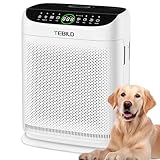 TEBILD Air Purifier for Home Large Room Up to 2500 Ft² with Washable Pre-Filters,Air Cleaner with Remote Control,PM2.5 Air Quality Display,Smart Mode, HEPA Filter Air Purifier for Pets, Bedroom