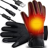USB Heated Gloves Touch Screen Heating Gloves Waterproof Electric Heated Gloves Unisex Thermal Gloves for Outdoor Fishing Motorcycling Hiking Cycling Working Skiing (1 Pair)