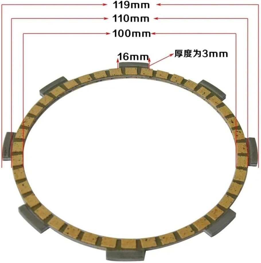 Motorcycle Clutch Plates 8+1Pcs Motorcycle Fibrous Clutch Discs Plates For VF500C VF500F 1984-1985 For GSX400 GSX400X 05-07 VF 500