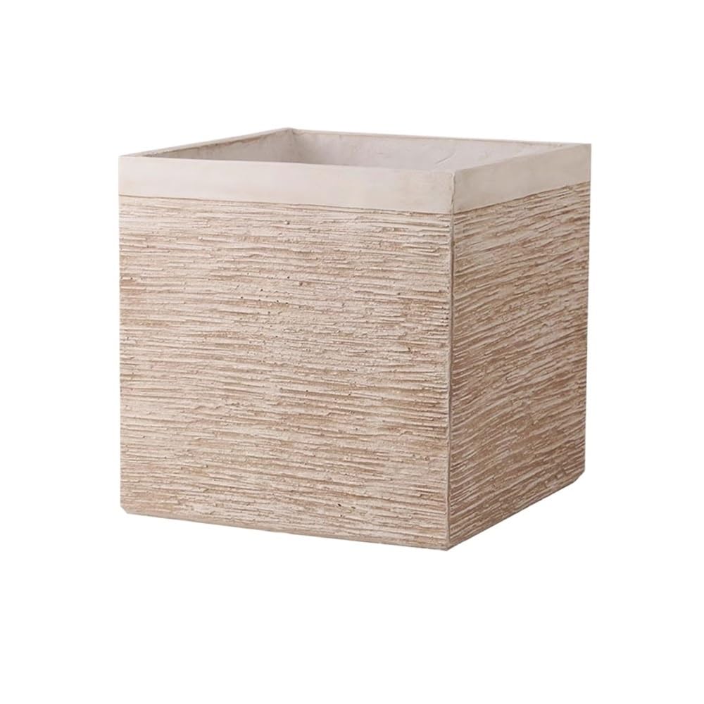 L8p2B5s7 Garden Pots Square Magnesium Clay Flower Pot with Streaks Large Calibre Planter