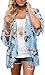 YULOONG Womens Cover Up Chiffon Stampa Floreale Kimono Cardigan con Scialle Allentato Boho Camicetta Casual Estiva Top Costumi da Bagno da Spiaggia Sexy Mantelle